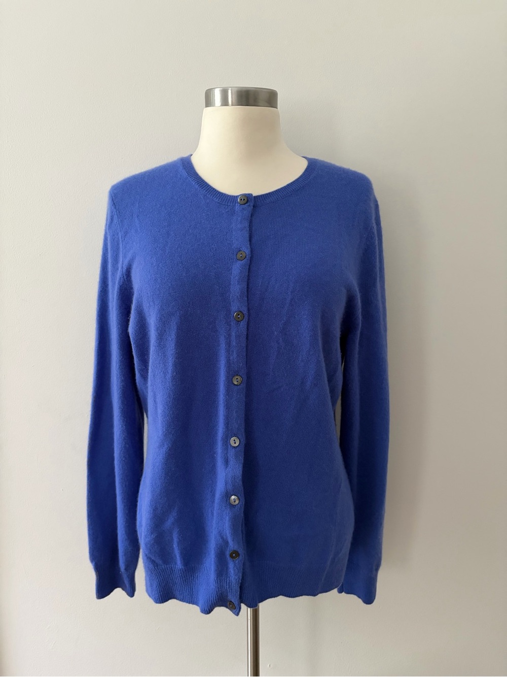 Peck & Peck Cornflower Blue Button-Front Cardigan XL Quiet Luxury